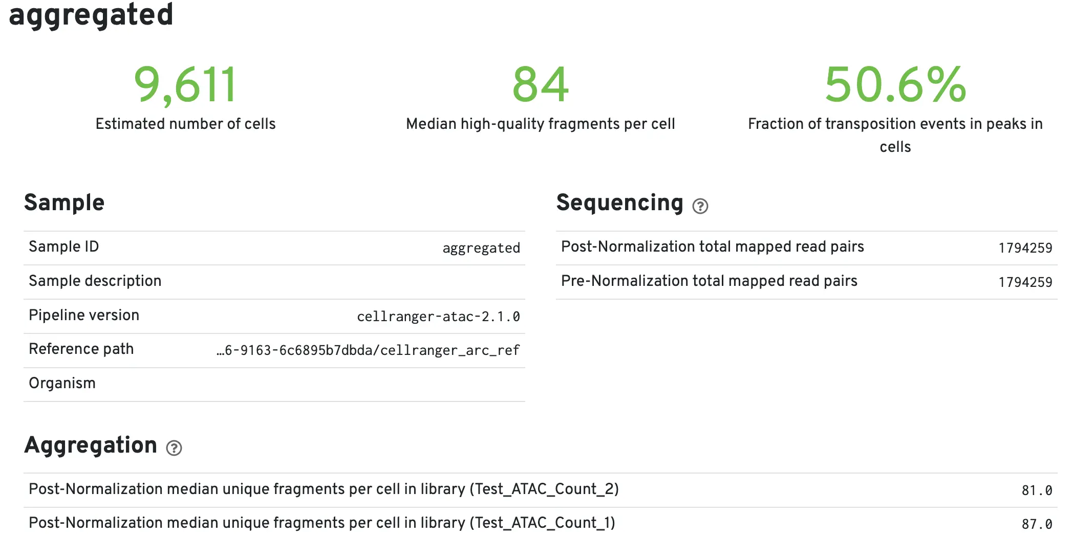 scMultiome CellRanger ARCAggr output